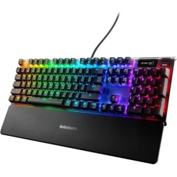 SteelSeries Apex 7 Mechanical Gaming Keyboard - OLED Smart Display - USB Passthrough and Media Controls - Linear and Quiet - RGB Backlit