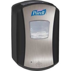 Purell 132804, LTX-7 Hands-free Sanitizer Dispenser, Automatic - 23.7 fl oz (700 mL) - Black, Chrome, 1 Each