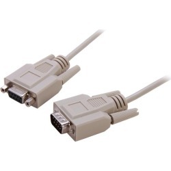 C2G 02711 DB9 M/F Serial RS232 Extension Cable, Beige (6 Feet, 1.82 Meters)