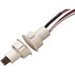 Recessed Steel Door Contact w/ Wire Leads,1-Diameter, DPDT, WHT