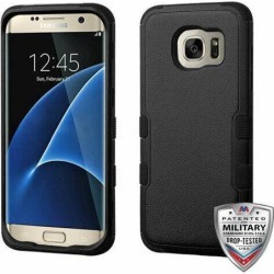 For Samsung Galaxy S7 Edge Natural Black/Black TUFF Hybrid Phone Protector Cover