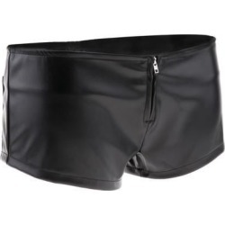 PU Leather Booty Shorts for Women M