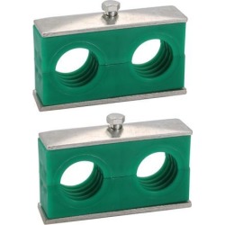 2pcs Twin Series Light Pipe Clamp Assembly Polypropylene Fit 32mm Tube Dia