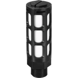 Plastic Pneumatic Muffler Exhaust Pneumatic Air Line Flow Control Muffler G1/2 Black