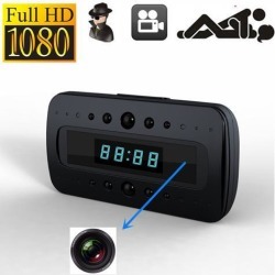 Full HD 1920*1080P Desk Table Alarm Clock Mini Hidden Camera DVR Recorder IR Night Vision with Motion Detection Remote Control