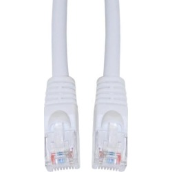 Cat5e Ethernet Patch Cable Snagless/Molded Boot 7 foot -White