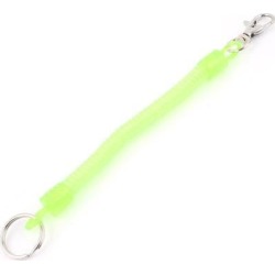 Spring Elastic Keyring Key Chain Coil Strap Cord Rope Light Green