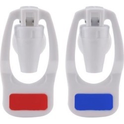 Red and Blue Water Cooler Faucet Plastic Water Dispenser Clean Spigot Fits Adaptor Hot Cold Water Faucet Tap Replacement 2pcs