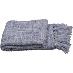 BOON Throw Blanket Woven Naga Throw, 60' x 80', Ashley Blue 60' x 80'
