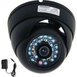VideoSecu IR Day Night Vision Outdoor Indoor Weatherproof CCD CCTV Dome Security Camera Vandal-proof 3.6mm Wide View Angle Lens 480TVL with Power