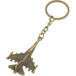 Unique Bargains Bronze Tone Metal Aircraft Model Design Pendant Keychain Key Holder