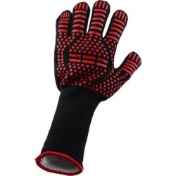 Heat Resistant BBQ Gloves Silicone for Barbecue, Cooking, Baking Red