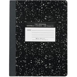 Roaring Spring 77230 Marble Cover Wide Rule Composition Book, 9-3/4 x 7-1/2, 100 Pages
