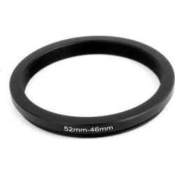 Unique Bargains 52mm-46mm Lens Filter Step Down Ring Adapter Black for Camera