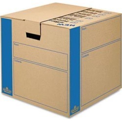 Bankers Box 0062801 SmoothMove Moving Storage Box- Extra Strength- Medium- 18w x 18d x 16h- Kraft