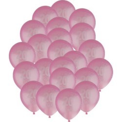 20pcs Birthday Balloon Party Anniversary Decoration Age Number 20th Pink
