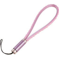 Mobile Phone Pink Rhinestone Decor Charm Strap Ornament
