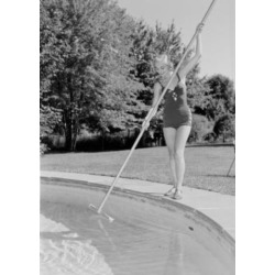 Posterazzi SAL255419032 Young Woman Cleaning Swimming Pool Poster Print - 18 x 24 in.