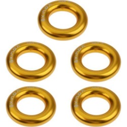 5 Pieces 22KN Rock Climbing Rescue Rappel Ring Bail-Out Connector Small gold