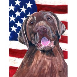 Carolines Treasures SC9029GF 11 x 15 in. Usa American Flag With Labrador Flag Garden Size