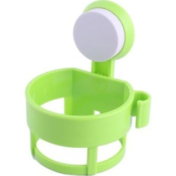 Home Bathroom Plastic Wall Suction Cup Hair Blow Dryer Holder Hanger Stand Green
