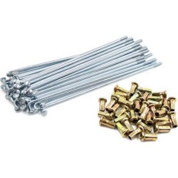 36set Rim Wheel Plated Spoke Universal 180mm Length 4mm Thread Dia w/ Nipples for Motorcycle