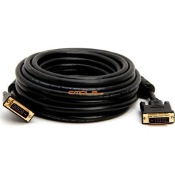 Cmple - DVI-D Digital to DVI-D Digital Dual Link M/M Cable -25FT (Gold Plated)