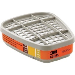 3M 6009S Chemical Cartridge, Orange, Bayonet, PK2