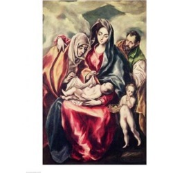 Posterazzi BALXIR157907LARGE The Holy Family Poster Print by El Greco - 24 x 36 in. - Large