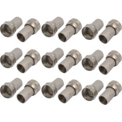 RG6 F-Type Male Coax Coaxial Cable RF Connector Adapter 18 Pcs