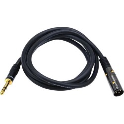 Monoprice 6ft Premier Series XLR Male to 1/4in TRS Male Cable, 16AWG (Gold Plated)