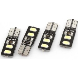 Unique Bargains Car No Error Canbus T10 168 W5W 5630 SMD 4-LED White Dashboard Lamp Light 4pcs