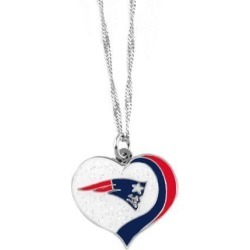 New England Patriots NFL Glitter Heart Necklace Charm Gift