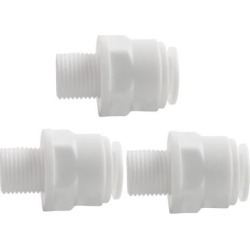 3pcs 1/8 Inch BSP Male To 1/4 Inch OD Straight Quick Connect Water Purifier Tube Fitting Push in To Connector for RO Reverse Osmosis System