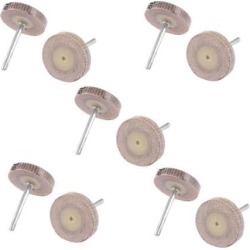 Unique Bargains Unique Bargains 10 Pcs 25mm x 5mm x 3mm Flap Wheel 240 Grit Grinding Polishing Disc Tool