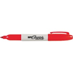 Sharpie 33002 Super Permanent Markers, Fine Point, Red, Dozen