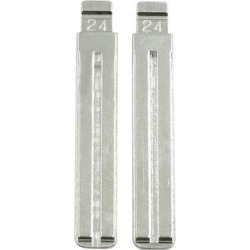 Metal Uncut Insert Emergency Remote Key Blank Blade Replacement for Volvo 2pcs