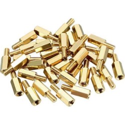 35pcs M3 9+6mm Female Male Thread Brass Hex Standoff Spacer Screws PCB Pillar