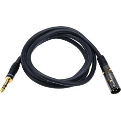 Monoprice 6ft Premier Series XLR Male to 1/4in TRS Male Cable, 16AWG (Gold Plated)