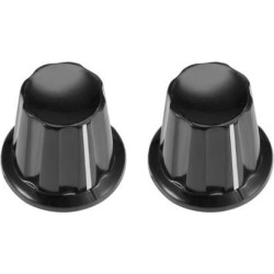 2pcs 18.4x16.4mm Plastic Potentiometer Volume Control Rotary Knob K17-02 Black