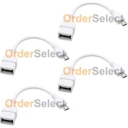 4 NEW USB Micro B to A Adapter OTG Cable Cord for Android Phone Google Nexus 7