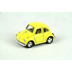4' Kinsmart 1967 Volkswagen Beetle Diecast Model Toy Car No Scale Pastel Yellow