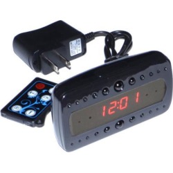 HD 1080P SPY Hidden Camera Clock IR Night Vision Motion Detection Mini DV+Remote