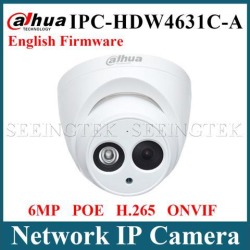 Dahua POE 6MP Dome IP Camera IPC-HDW4631C-A IR 30m H.265 Built-in MIC IP67 Onvif English firmware 6.0 Megapixel 3.6mm
