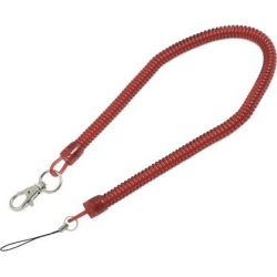 Red Plastic Elastic Coil Cord Rope Design Keyring Chain Strap