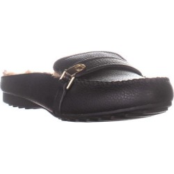 GB35 Dolie Slip On Flats, Black Fur, 6 US