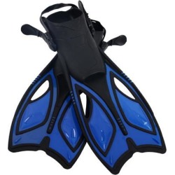 Adjustable Adults Flippers Swimming Snorkeling Diving Training Fins Blue S