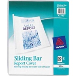 Avery 47710 Sliding Bar Report Covers, 50 Covers, Clear (47710)