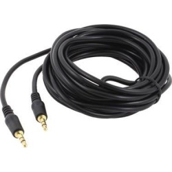 16.4Ft Long Black 3.5mm Jack Audio Extension Cable Cord Lead Male to Male