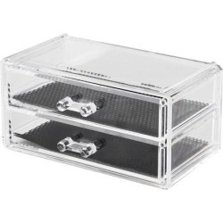 Acrylic Square Makeup Organiser Cosmetic Storage Mascara Brush Lipstick Eyebrow Pencils Holder Clear Makeup Display Box